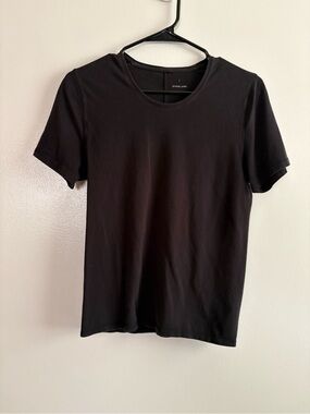 Everlane The Form Short Sleeve Black Crew Neck Tee Supima Cotton Size L